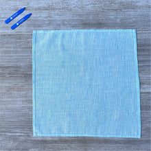Load image into Gallery viewer, Aqua Linen Pocket Square
