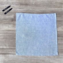 Load image into Gallery viewer, Blue Linen Pocket Square
