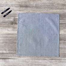 Load image into Gallery viewer, Light Grey Cotton Pocket Square
